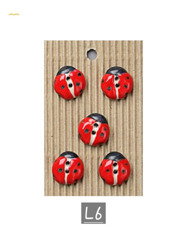 5 buttons per card. Insect themed - Image 3