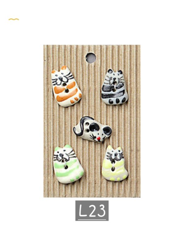 5 buttons per card. Animal themed - Image 3