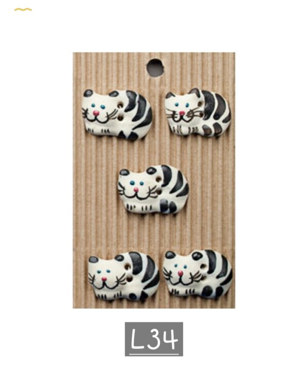 5 buttons per card. Animal themed - Image 5