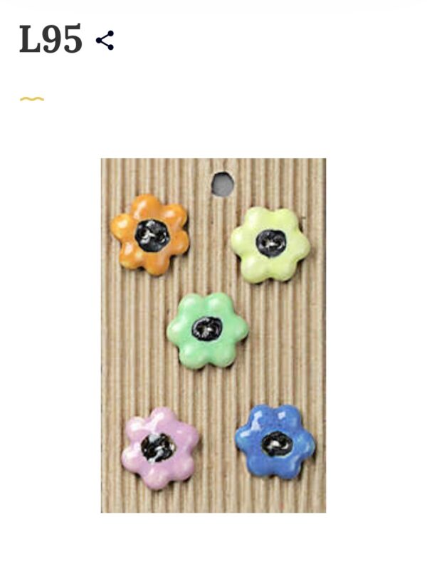 5 Buttons per card. Garden Themed