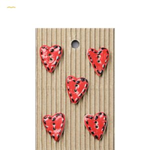 5 Buttons per card. Hearts