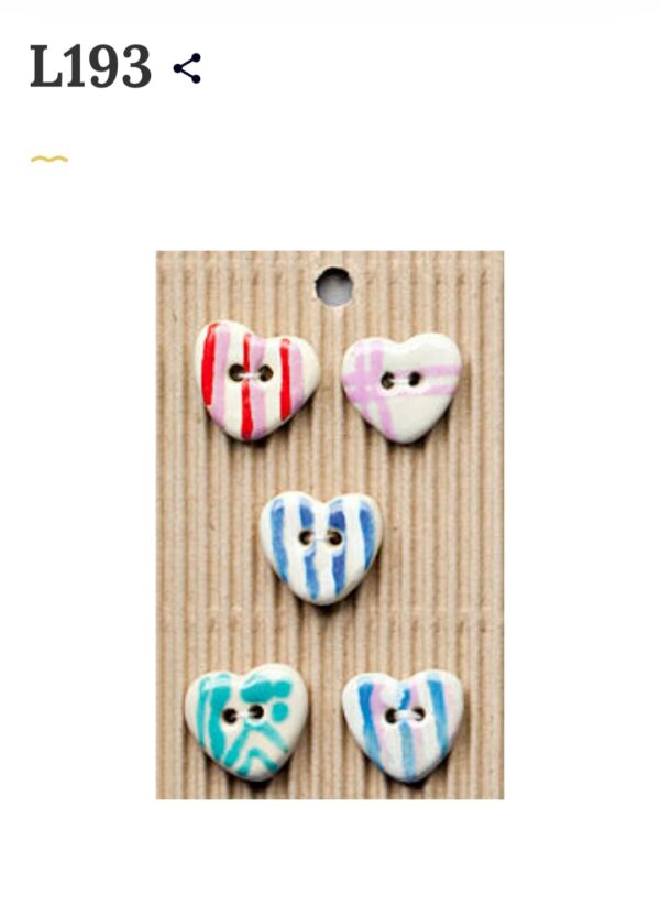 5 Buttons per card. Hearts - Image 4
