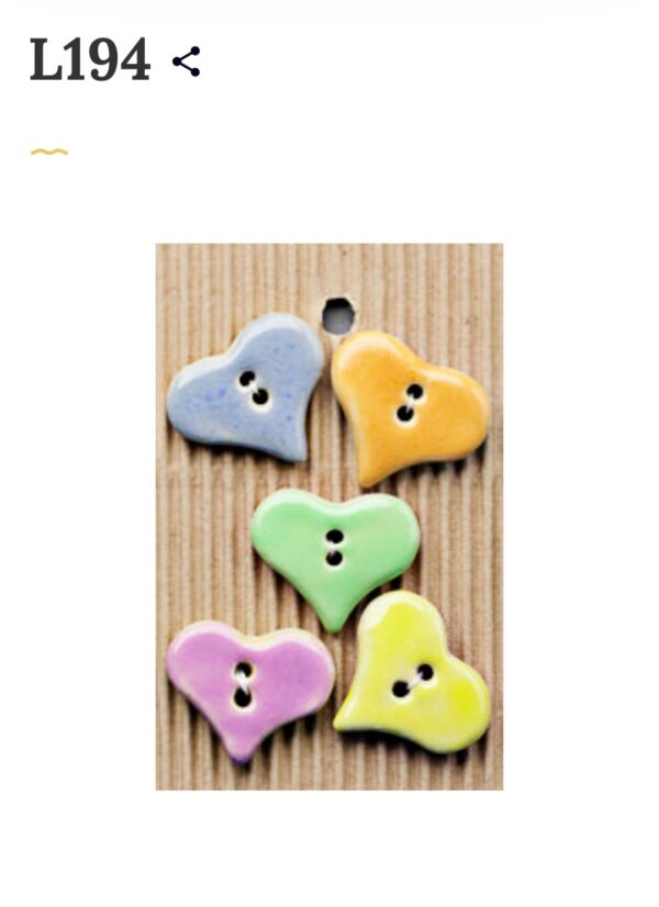 5 Buttons per card. Hearts - Image 5