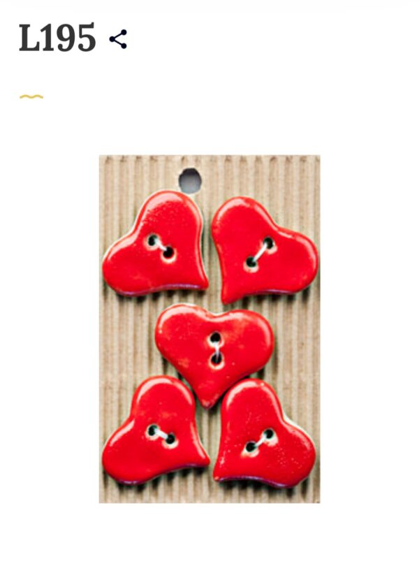 5 Buttons per card. Hearts - Image 6