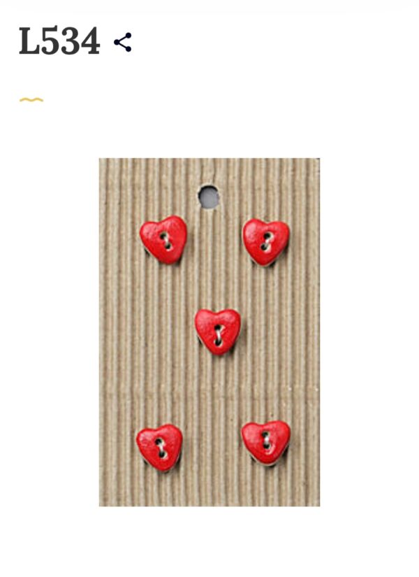 5 Buttons per card. Hearts - Image 8