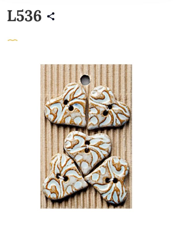 5 Buttons per card. Hearts - Image 9