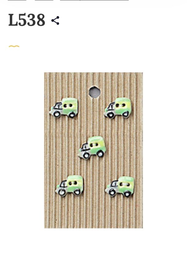5 Buttons per card. Transport Themed - Image 2