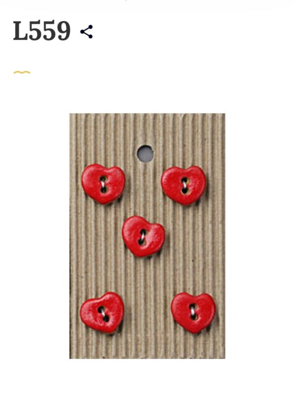 5 Buttons per card. Hearts - Image 11